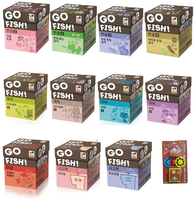 고피쉬 한글4종 + 의성어의태어 + 속담2종 + 사자성어2종 요괴워치대백과사전 사은품, 1개