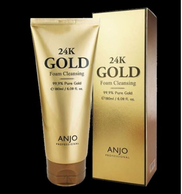 앙쥬 24K 골드 폼 클렌징, 180ml, 3개