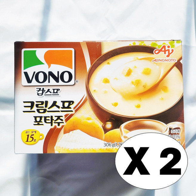 농심 보노 크림스프 포타주 17g x 18입, 306g, 2개