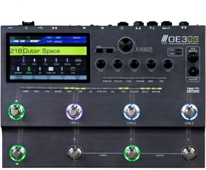 무어 GE300 라이트 기타 앰프 모델링 멀티 이펙트 프로세서 FX 루프 캐브 심 IR 로더 톤 캡처 무대와 스튜디오용 클래식 및 현대 전체 구성 USA