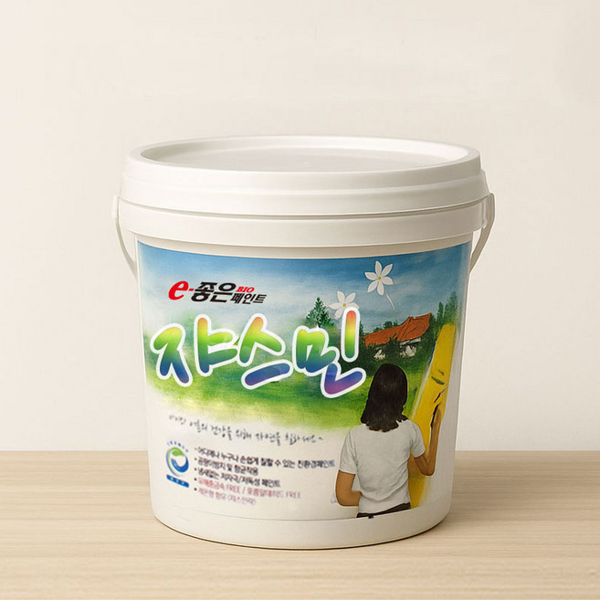 쟈스민락 0.9리터 곰팡이.세균방지 벽지 목재 페인트(베스트/화이트 칼라), WG_0004, 1개, 900ml