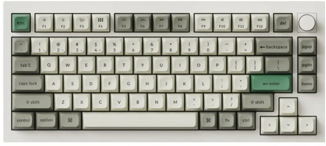 키크론 Q1 MAX RGB 기계식 핫스왑 유무선 텐키리스 키보드, 쉘 화이트, Q1M-P4