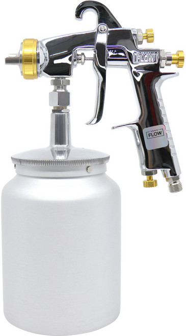 플로우 F200 흡상식 프리미엄 경량 에어 스프레이건 도장용 도색용 대구경 노즐 범용 후끼, 1개