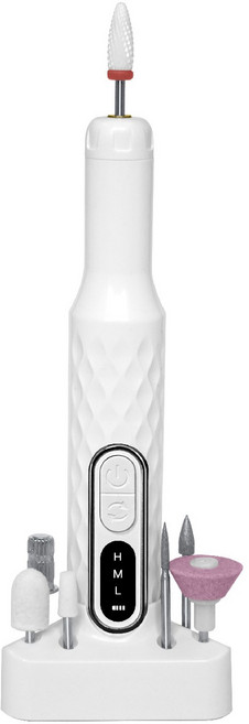 YINUO 무선 간편하다 고속도 젤 네일드릴 충전식 전동 네일 관리기, 1개, 실버