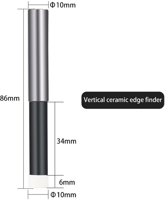 밀링 CNC 선반 기계 터치 포인트 센서 도구 용 엣지 파인더 10MM 빠르게 작업 측정, 01 Vertical ceramic, 1개