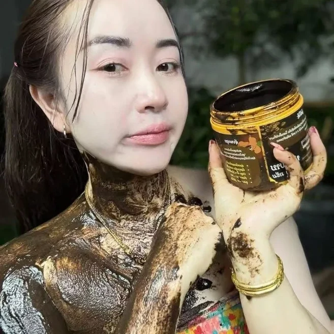 쿠쿠스토어 태국 바디 스크럽 각질 제거 보습 설탕 딥 클렌징 피부 관리 끈적임 없는 상쾌한 느낌, 02 Black-700g