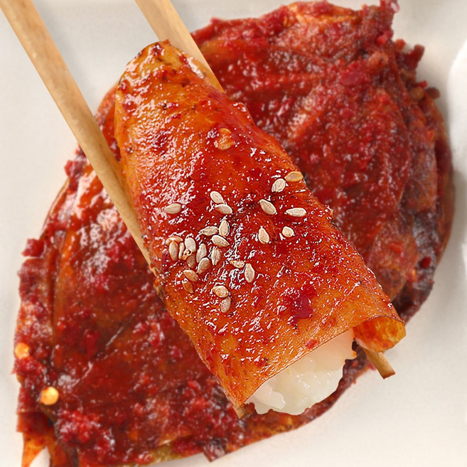 밥도둑 반찬 양념 단풍콩잎 장아찌, 200g, 3개