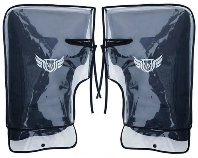 킹콩 오토바이 겨울 방한토시 비닐 방수커버 장갑 스쿠터 범용, W방풍토시+비닐커버(45cm-16cm)1세트