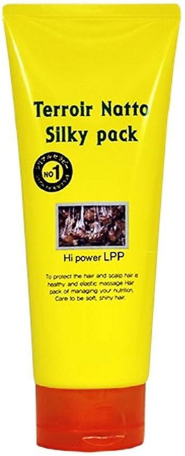 Terroir 낫토 실키 헤어 팩 및 쌀겨 오일 함유 부드러운 모발을 위한 보습 영양 공급 포뮬러_200ml6.7액량 온스_1개 139765