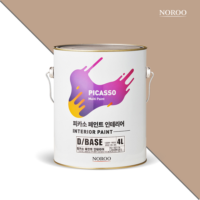 노루페인트 피카소 페인트 인테리어 4L, 라떼(DP7020), 1개