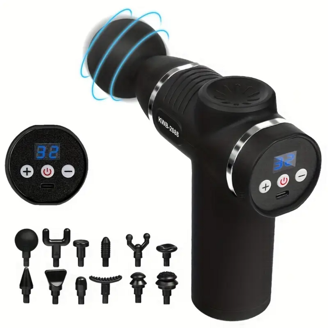 미니 소형 호환 마사지 총 근막 기계 이완 진동 타악기 장비 목 잡아, 01 CHINA, 01 유형 c 충전, 01 LCD intel 호환ligent