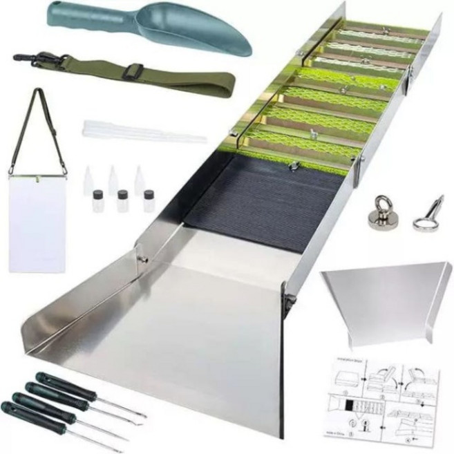 픽바이 슬루이스 사금채취장비 사금패닝 도구 휴대용 접이식, 골드 트로프 세트, 기본 모델명/품번