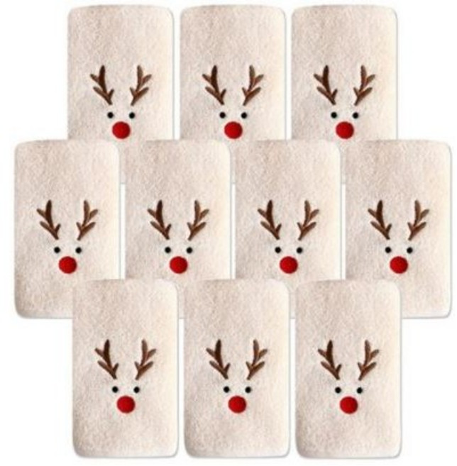 송월타월 루돌프 수건 130g 면사, 베이지, 10개