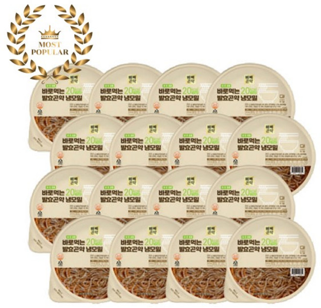 100g당 20kcal 바로먹는 발효곤약 냉모밀, 16개, 350g