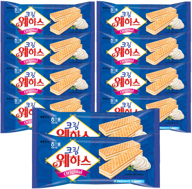 해태제과 해태 웨하스 크림 50g 묶음행사+사은품, 10개