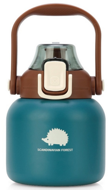 스칸디나비안 포레스트 빅핸드 텀블러 0.6리터, 피콕그린, 1개, 600ml