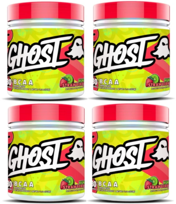 GHOST BCAA 파우더 가루 슈가 프리 아미노산 보충제 키위 스트로베리 315g 4개 - 쿠팡
