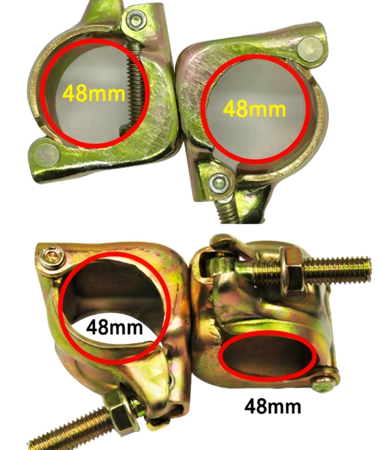고정클램프 고정 농자재 하우스자재 아시바 클립 단클램프 파이프 연결 48 x 48mm 고정클램프 10, 1개