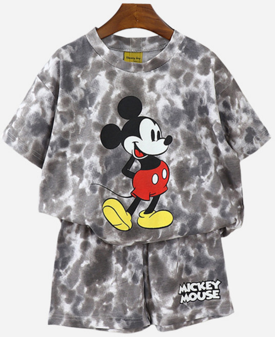 디즈니 여름 아동복 물나염미키반팔상하복