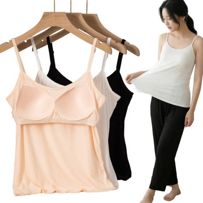 씨엠 여성 모달 브라캡 캡내장 끈나시