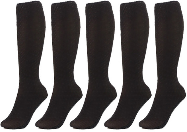 양말나라 크로바 요술버선 장목 5켤레 보온 기모덧신