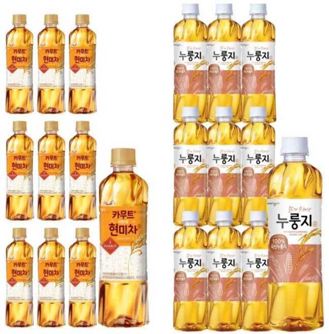 웅진 카무트 현미차 + 누룽지차, 20개, 500ml