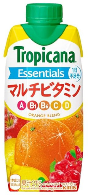 기린 트로피카나 에센셜스 멀티 330ml 12개 종이 팩 1일 부족분 5종 과즙음료 주스