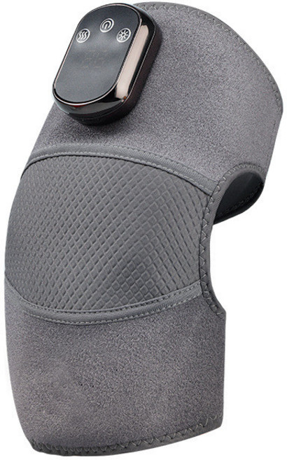 전기 밴드 가정용 손 마사지기 손난로 물리 치료 찜질 통증 완화 회복 마사지기 손목 온열 전동 진동 지압 보호대 혈자리 마사지기 릴랙스 통증완화 근육완화 셀프마사지 휴대용, 무릎 그레이(영어), 1개