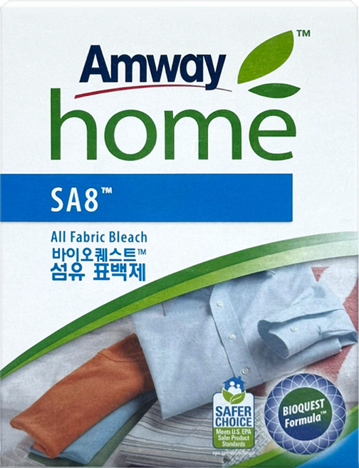 암웨이 SA8 바이오퀘스트 섬유 표백제 가루세제 세탁세제 분말형 의류 오염 신발, 1kg, 1개