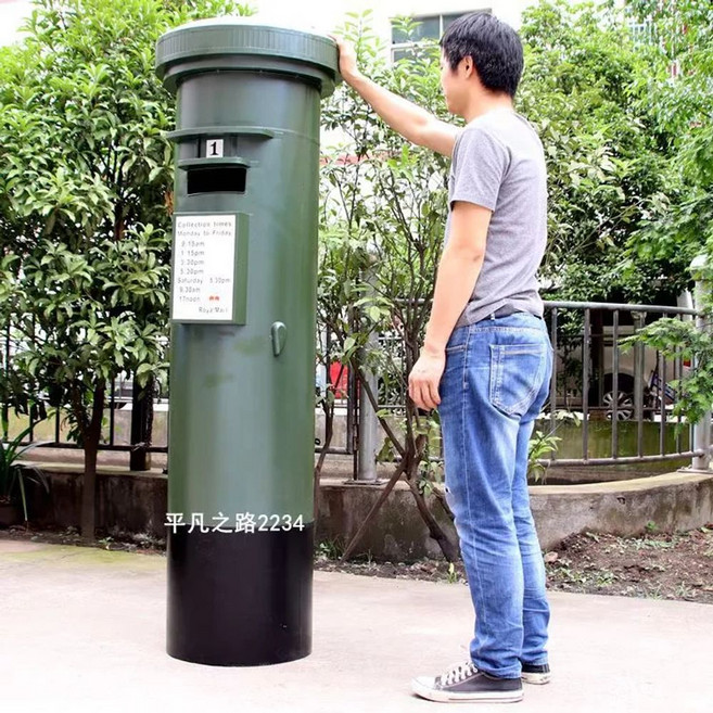 우편함 벽걸이 소형 미니 우체통 주택 전원, AH. 크라운 없는 8미터 그린