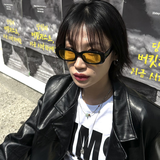 오버사이즈 인싸 선글라스 틴트 여자 남자 뿔테 자외선차단 SG61