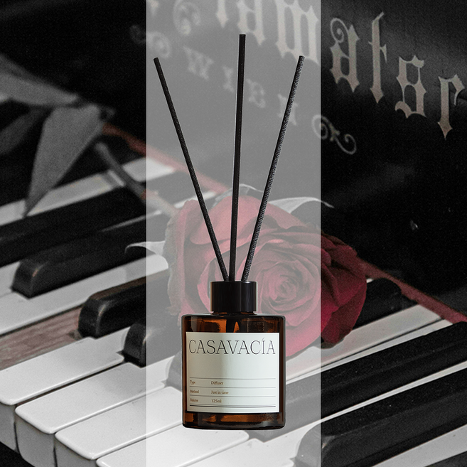 카사바시아 욕실 신발장 디퓨저 방향제, 1개, 125ml, 로즈31