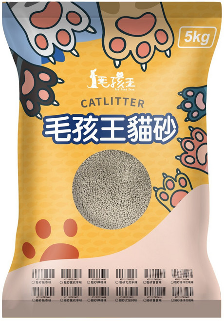 毛孩王 粗貓砂 5kg, 無香, 6包