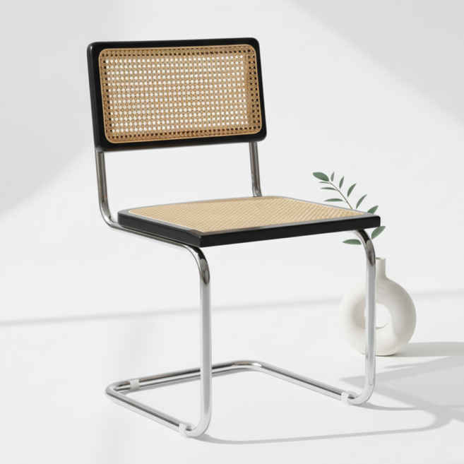 피피포피 바터 라탄 의자 세스카 체어, 1개, 블랙