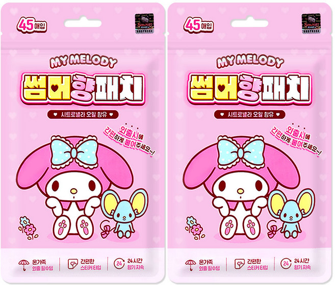 마이멜로디 썸머향패치 45매입 26년제조, 2개