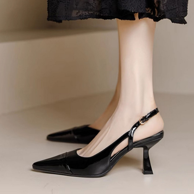 도나샵 에나멜 슬링백힐 하이힐 여성샌들 sk-42363