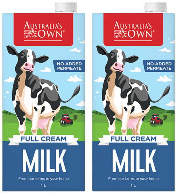 오스트렐리아스 폴스 크림 멸균우유 1L 3.3% x 2ea, 2팩