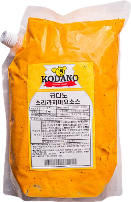 코다노 스리라차마요소스 2KG 핫 매운마요, 10개