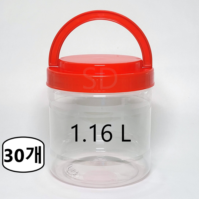 젓갈통 1.16L 핸들 대광구통 된장통 고추장통 페트용기 배송비X 에스디상사, 30개