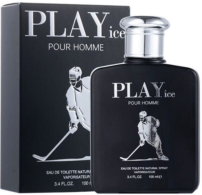 PLAY ice 男士淡香水 馥奇香調 木質調 100ml, 1個, 黑色-100ml
