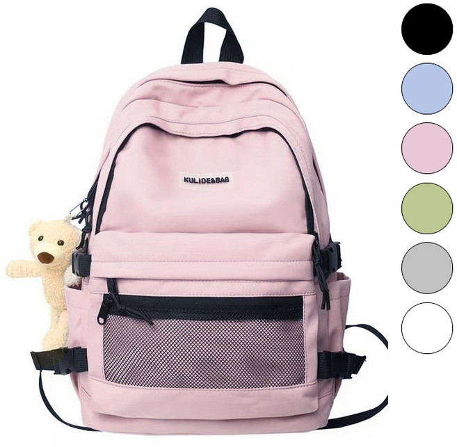 아이엔엠디 메쉬 포켓 백팩 남녀공용 책가방 배낭 학생 가방 HB117