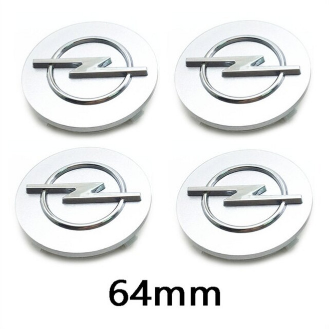 자동차 휠 허브 센터 캡 56mm 59mm 60mm 64mm 68mm 커버 4 개 Opel Astra Mokka Insignia Zafira Corsa Tigra 엠블럼 로고 배그, [04] 4pcs 60mm Black