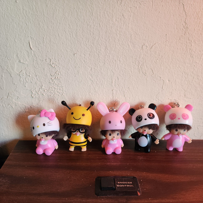 헬멧 모자 미니 몬치치 피규어 인형키링 커플키링 우정키링