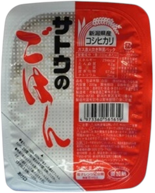Sato Foods 佐藤的飯 越光米, 200g, 6個