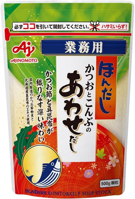 아지노모토 혼다시 가다랑어와 다시마 500g 일본 조미료 다시육수 일본육수가루, 1개, 1개