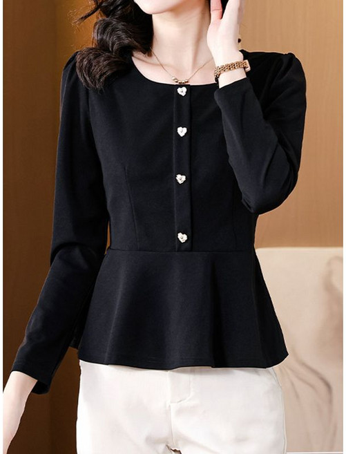 에꼴드파리 페플럼 소프트 블라우스 F59WBB018Z