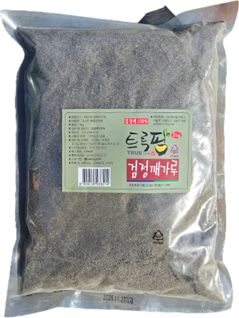 트루팜 업소용 대용량 가성비 검정깨가루 흑임자분말, 1개, 1kg