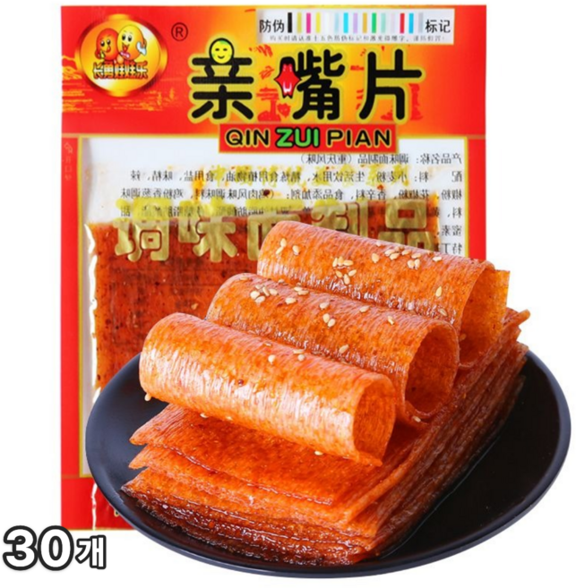 월월중국식품 친줴팬 라티아오 qinzuipian 중국간식 라툐, 16g, 30개