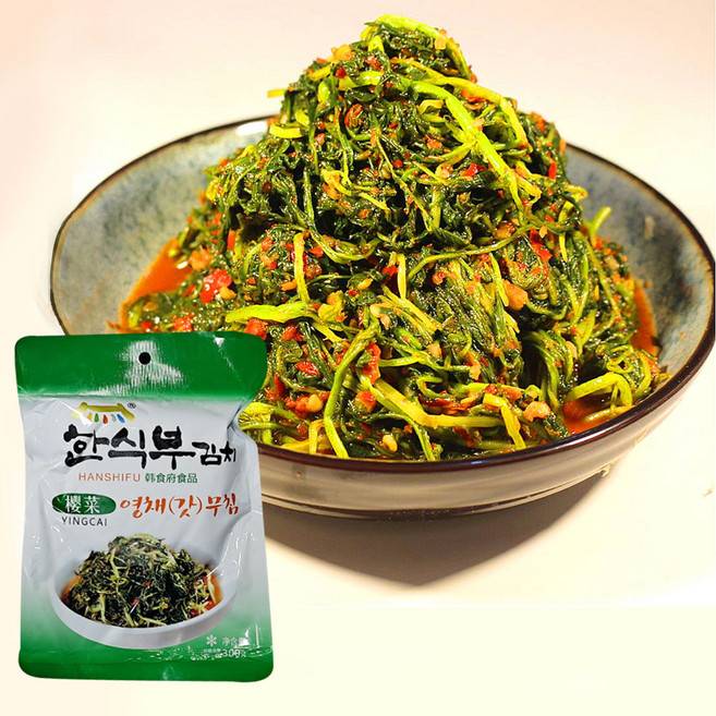 [대국맛짱] 연변 별미 영채김치 영채나물 연변반찬 (일요일&당일발송), 5개, 300g