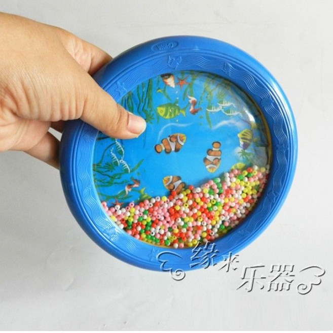 兒童樂器E5E 海浪鼓 奧福樂器 手搖鼓 早教玩具 鈴鼓 音樂教具, 1個